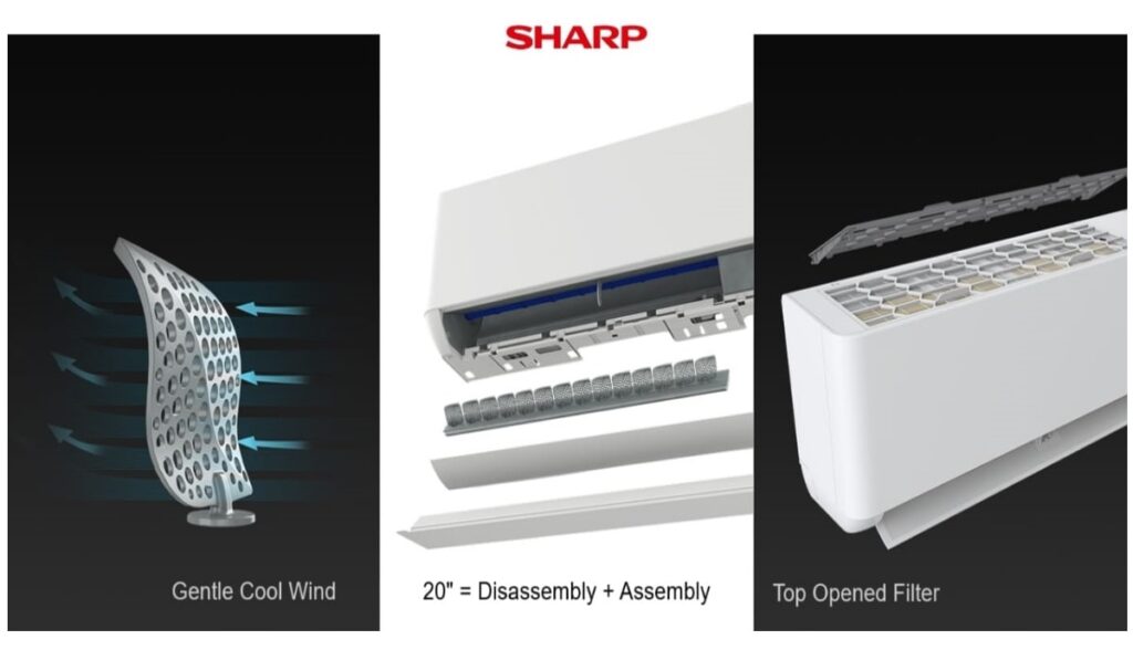 افضل مكيف سبليت بدون صوت في الاردن وبأفضل سعر وكفالة معتمدة 5 المميزات والتقنيات الحديثة في مكيف شارب سبليت بدون صوت
