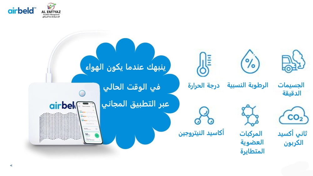 جهاز فحص ومراقبة جودة الهواء وقياس ثاني أكسيد الكربون 3 لماذا airbeld مختلف؟