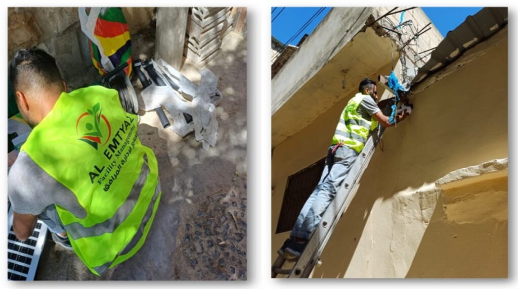 Al Emtyaz Facilities Management Participates in the “Eco-Friendly Neighborhood” Initiative in Collaboration with Musanadah Association and UNRWA 3 ترميم منزل الامتياز وجمعية مساندة الخيرية