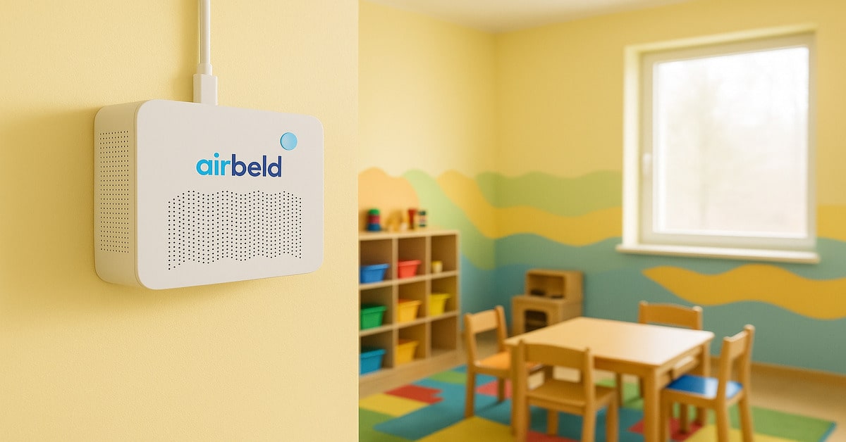 airbeld 20 جهاز مراقبة جودة الهواء في الحضانات